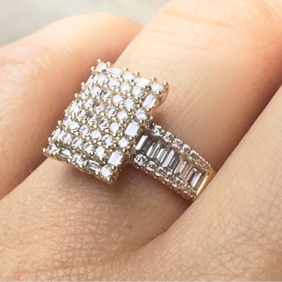 14k yellow gold plated ring, size 8 - Picture 1 of 10